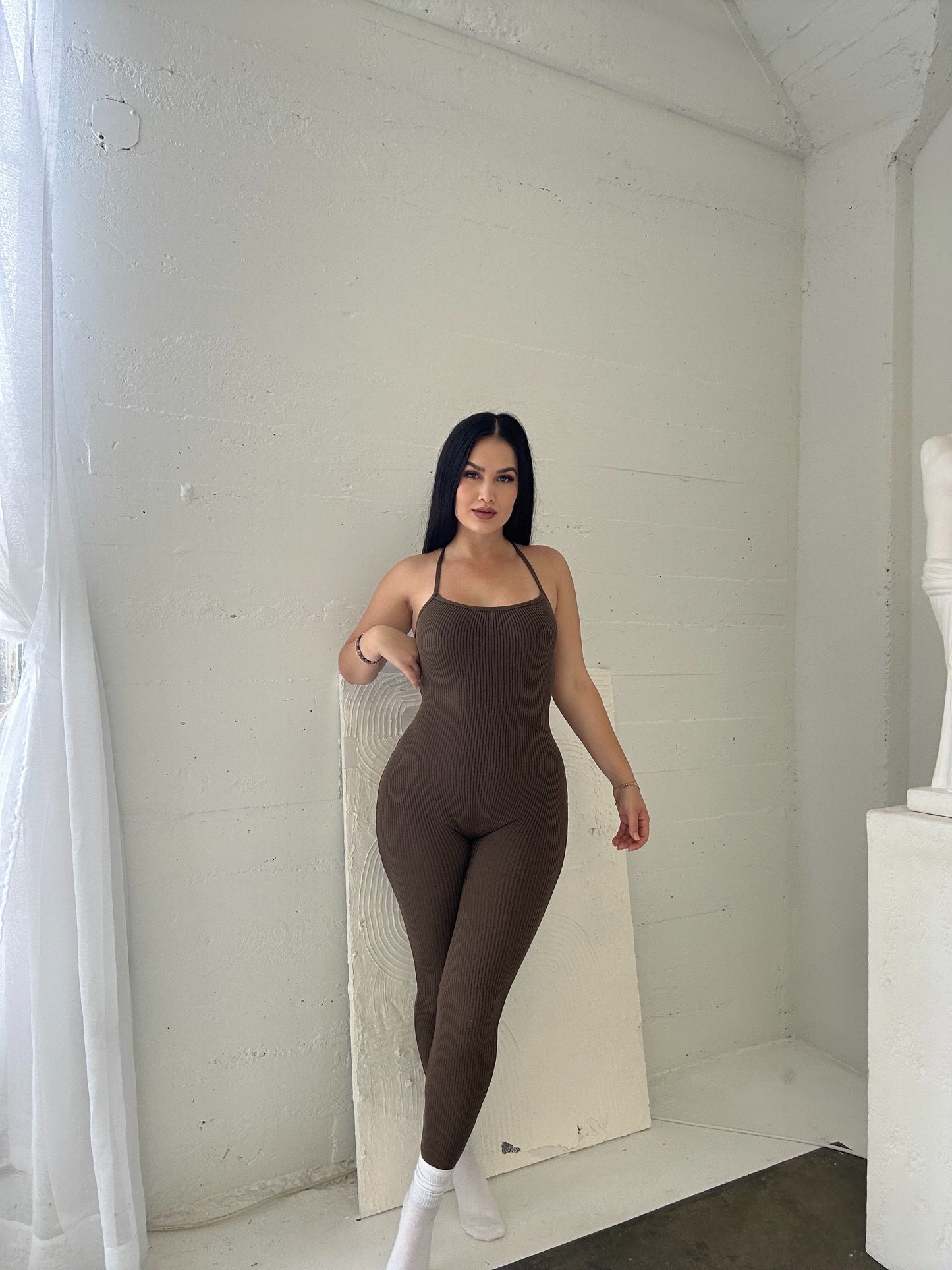 Marisol Jumpsuit - Dirty Chai