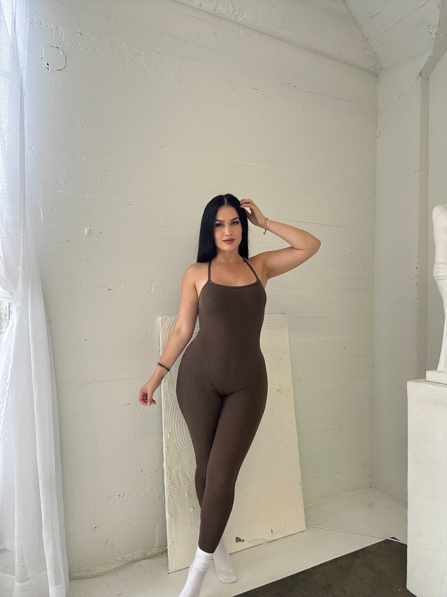 Marisol Jumpsuit - Dirty Chai